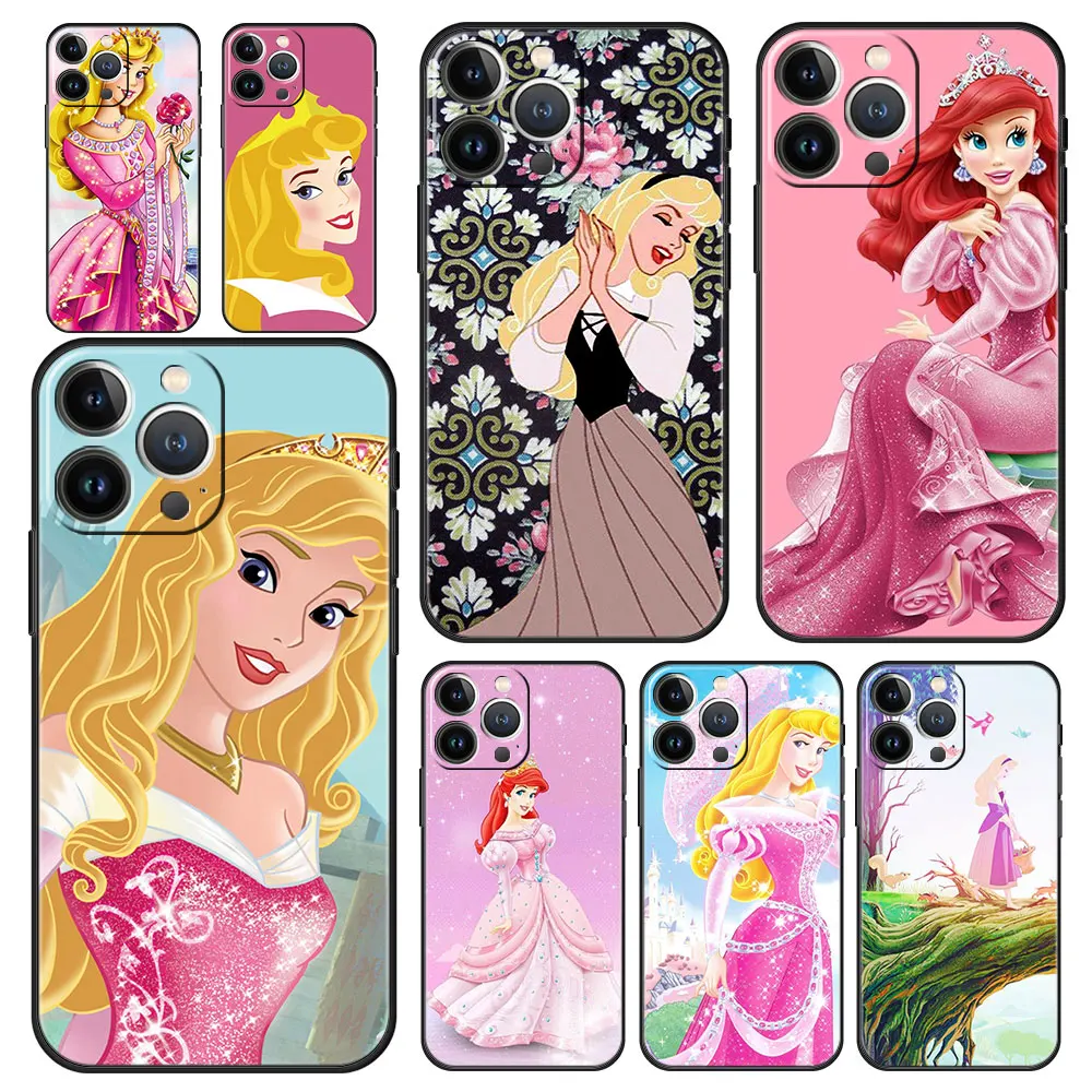 

Case Cover for LG K51s K61 Q61 K41s K42 K50s K52 K71 K92 G6 G7 G8 ThinQ Coque Trend Matte Black TPU Disney Aurora Princess