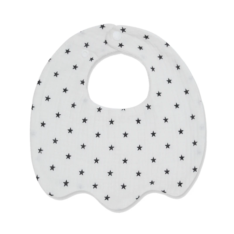 

Q1FE Baby Printed Bib Double Layer Cotton Feeding Saliva Towel Burp Cloth