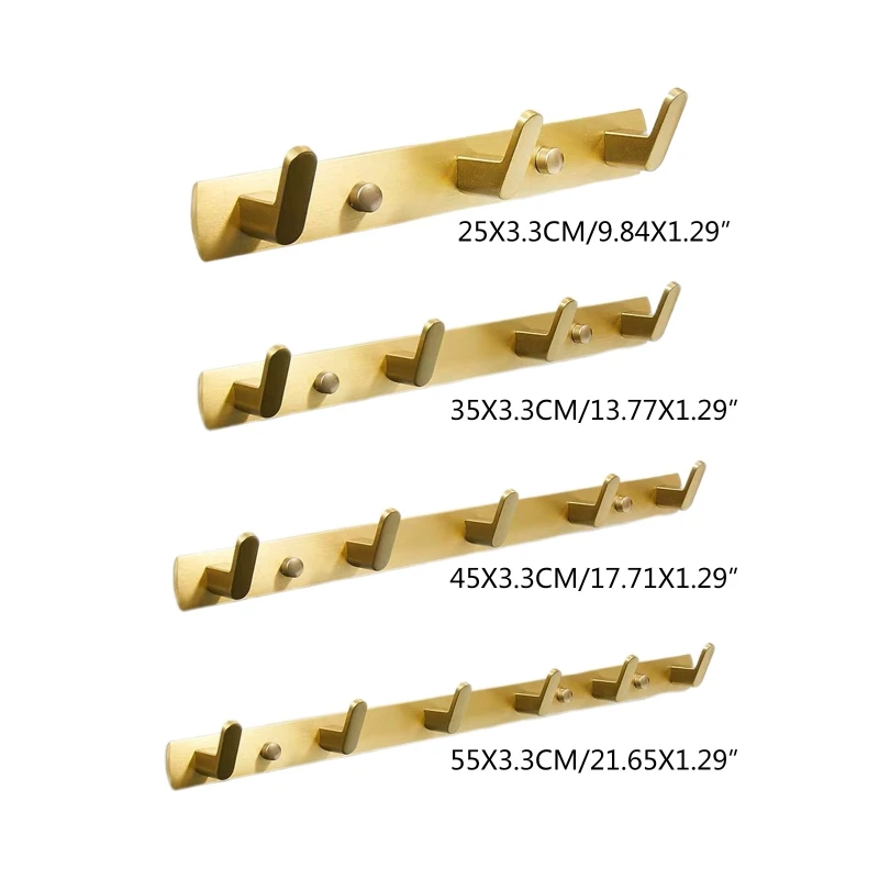 

Легкая Роскошная вешалка для пальто, держатель для ключей, вешалка для полотенец с 3/4/3/4-крючками, вешалка для халата для прихожей, ванной, сп...