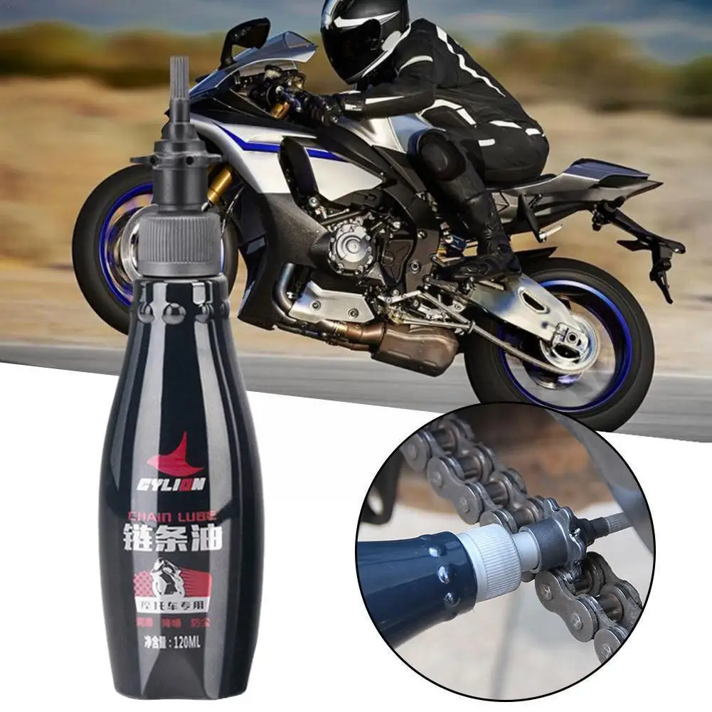 

120ml Chain Oil Lubricant Lasting Reduce Noise Against Motorcycle Care Accessories Motorbike Bicycle Wear Chain Oil Protect K0B3