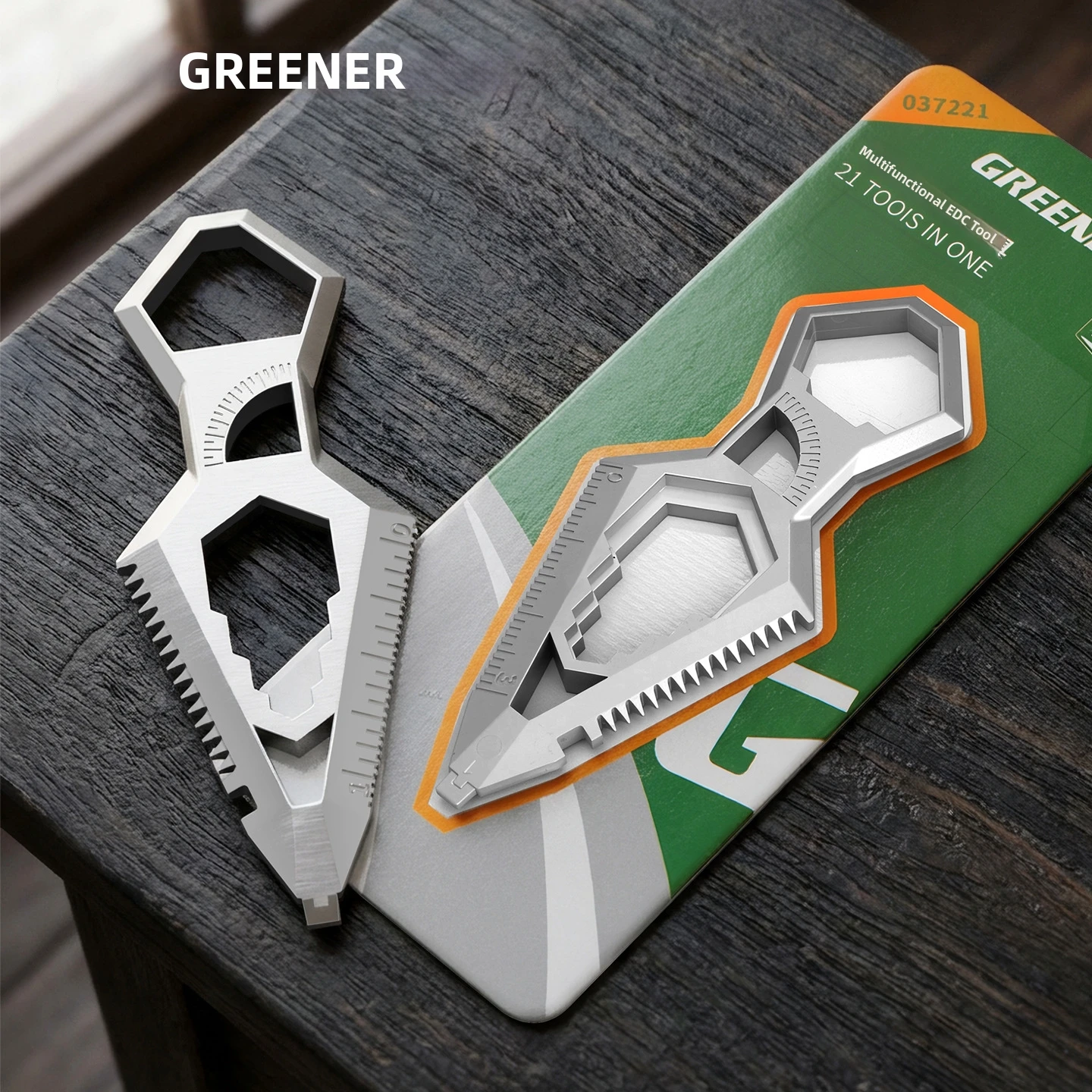 Многофункциональный брелок-мультитул GREENER EDC: портативный инструмент для открывания коробок, отвертка, карманный инструмент для повседневного использования на улице (art.: 3920da7c8d4d0) - 3920da7c8d4d0