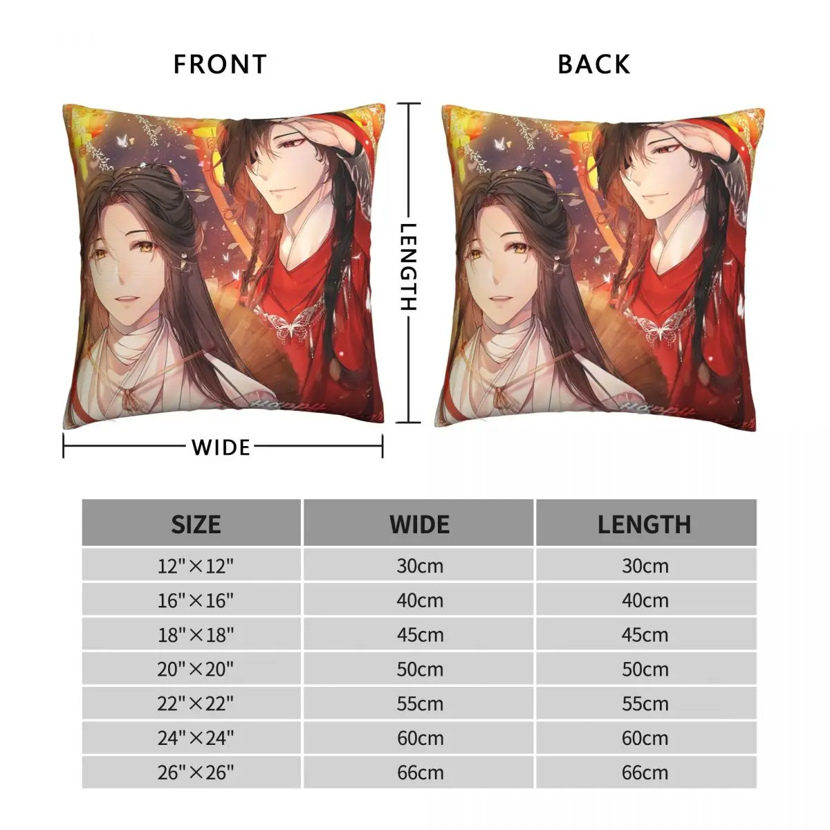 Xie Lian Hua Cheng Чехол-подушка для ЛГБТ аниме Yaoi | Дом и сад