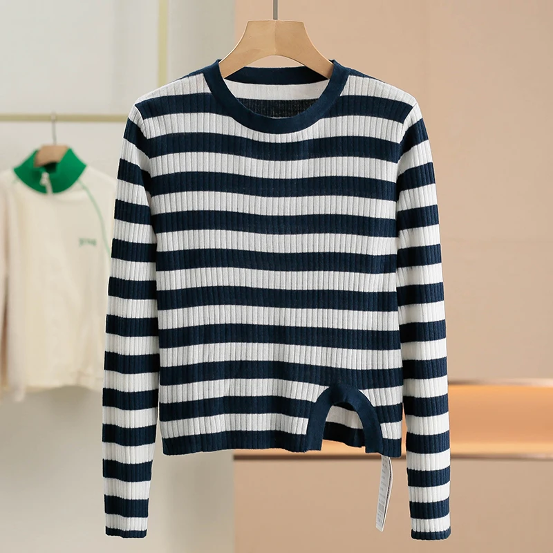 Xking [Hang * Qin] Удобная тонкая секция с шерстяной полосой вязки ~ Зимняя одежда 2024