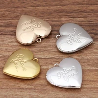4pcs wholesale golden 29mm27mm vintage love photo frame charmpendant photo locket frame diy necklace jewelry making accessorie