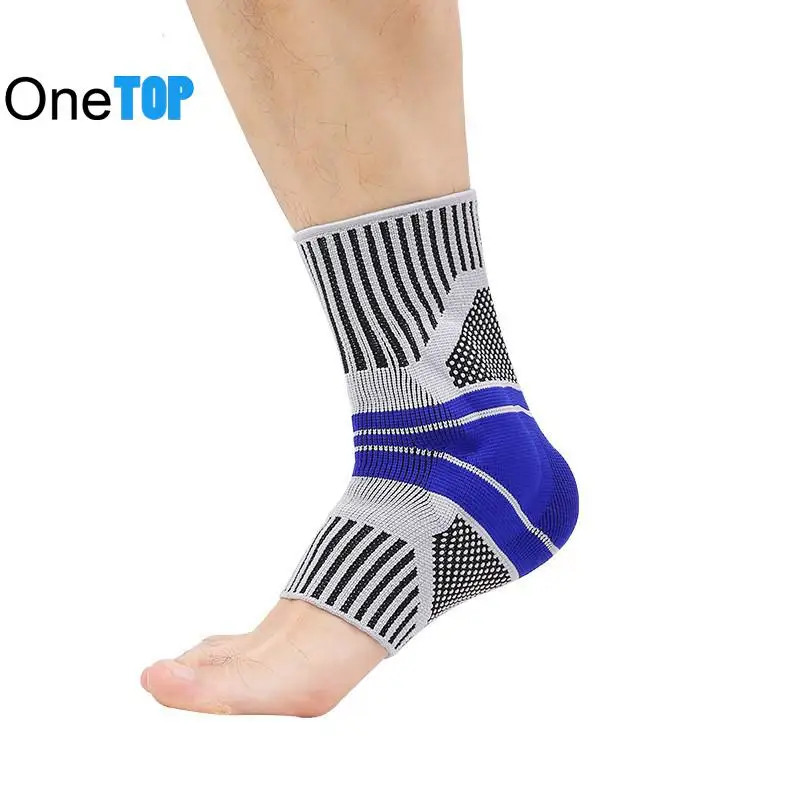 

1pc Flat Knitting Ankle Support Brace Gear Pads Elastic Breathable Traceless Wear Sports Ankle Safety Protector Guard Basketball