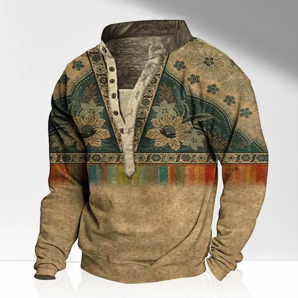 

Футболка мужская с воротником-стойкой, Модный мягкий Повседневный Спортивный пуловер с цифровым принтом, одежда для работы, осень