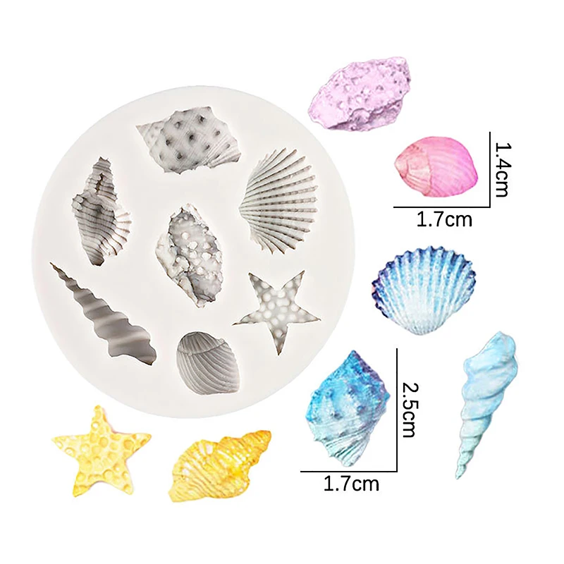 3 шт. украшение торта на тему океана с силиконовой формой раковиной морской