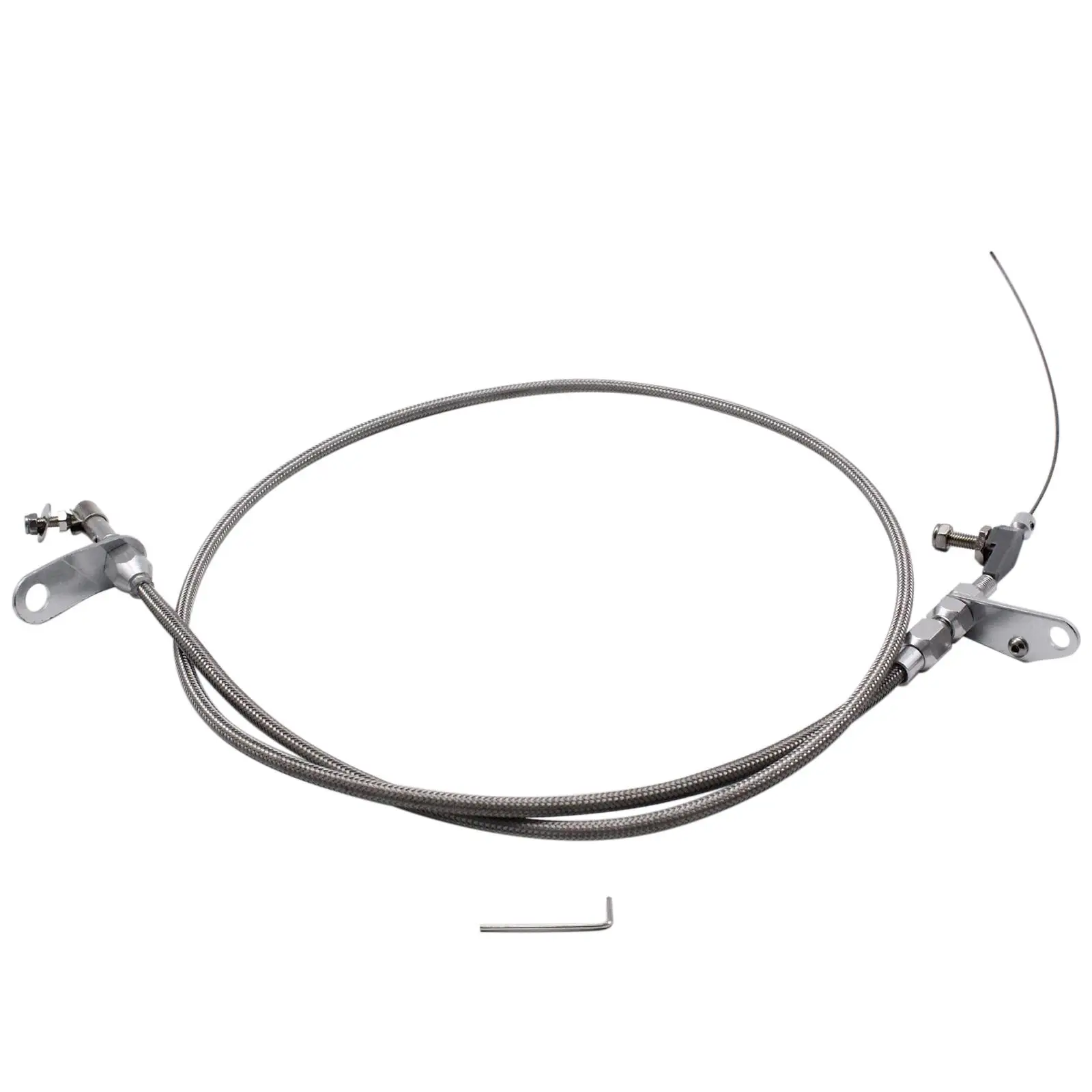 

Metal Flexible Kick Down Cable Kit HR1053 Braided Stainless Accelerator Cable for 904 Transmissions Kickdown Cable Black