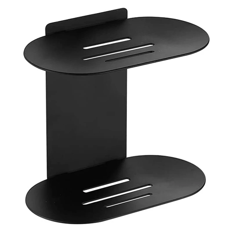 

Removable Sticky Double Layer Stainless Steel Bathroom Shower Soap Dish Punch Free Bathroom Soap Holder