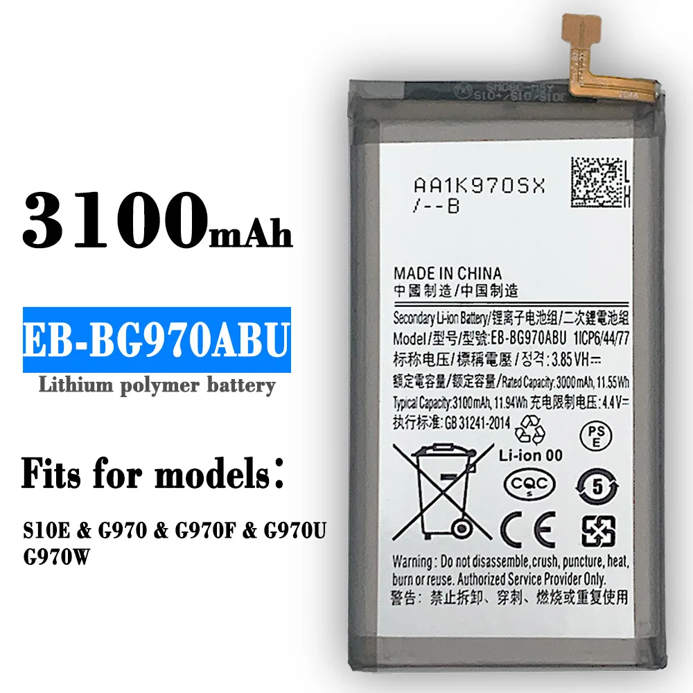 

100% оригинальный высококачественный запасной аккумулятор для Samsung EB-BG970ABU S10E G970 G970F G970U Встроенные батареи большой емкости
