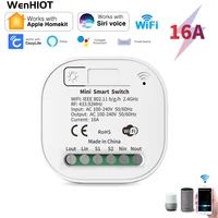 wenghiot homekit 16a mini smart switch breaker 2 way app remote control timing home automation switch support google home alexa