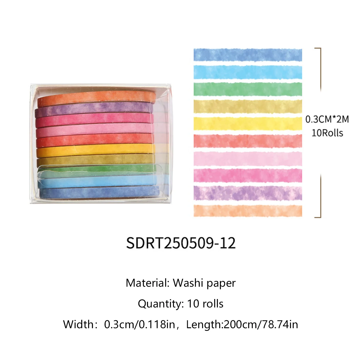 

Лента Skinnny Washi 10 шт.