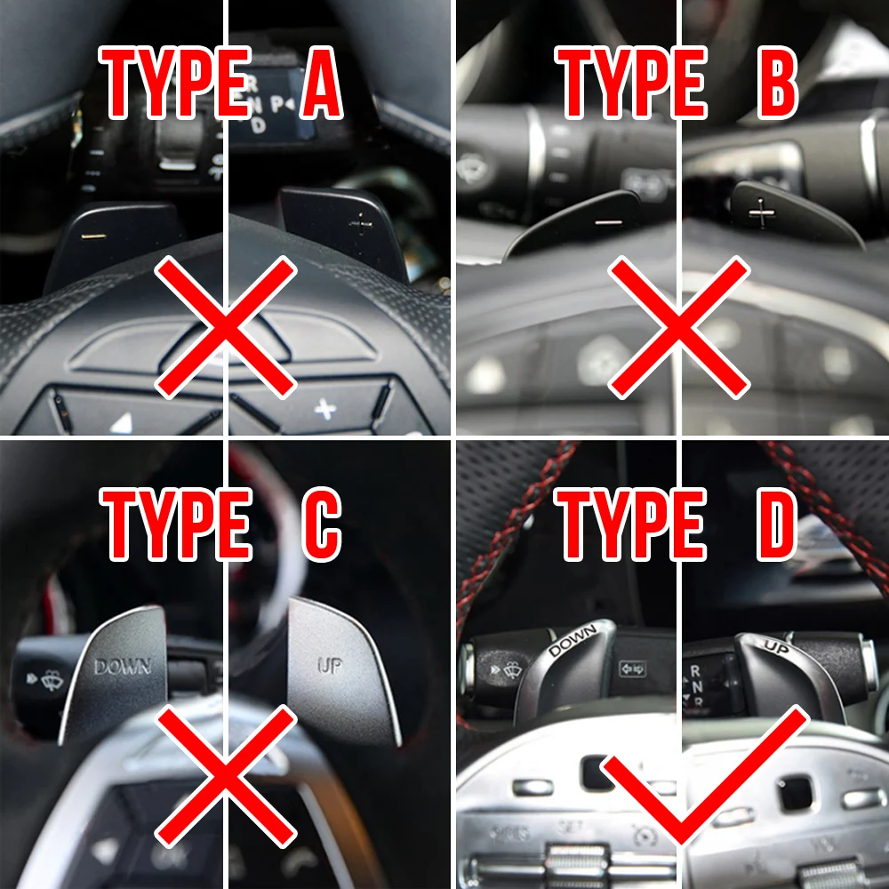 

For Mercedes Benz AMG CLA45 C63 GLA45 GLS63 GLE63 G63 Aluminum Steering Wheel Shift Paddle Extension Shifters Replacement