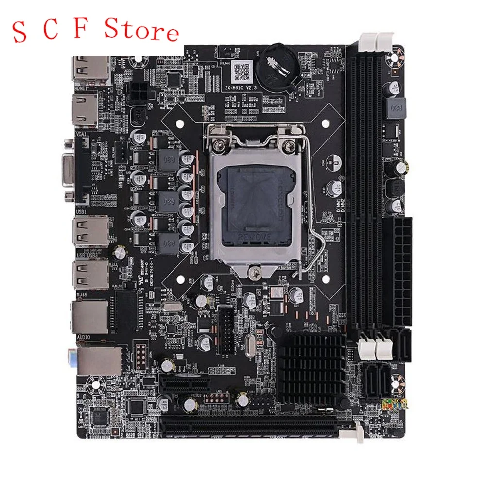 

Материнская плата для настольного компьютера Intel H61, стабильная материнская плата LGA 1155 DDR3 16 ГБ VGA Micro ATX