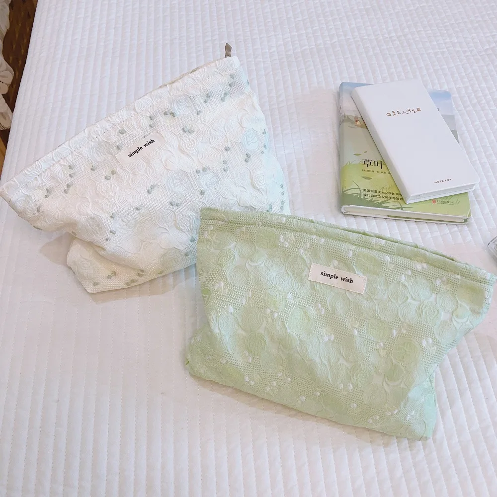 Simple Cotton Makeup Brush Bag Case Ladies Inner Storage Handbag Cosmetic Bag For Women Travel Baby Diper Organizer Toilet Pouch