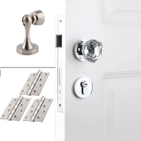 luxury crystal knobs door lock interior entrance privacy door knobs lock living room bedroom bathroom mute door lock goldchrome