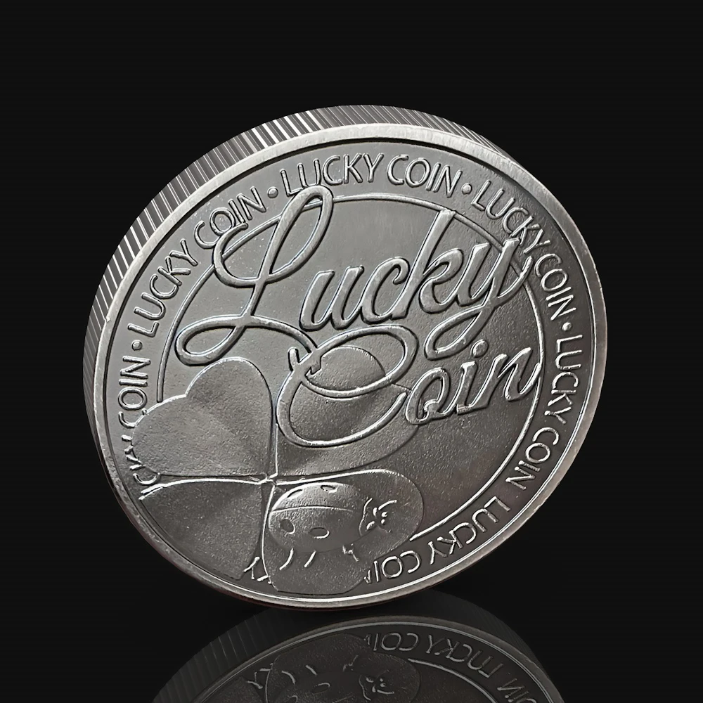 

Талисман в виде клевера, древняя серебряная монета, значок для переноски, маленький подарок, жук, коллекция детских игрушек для пальцев