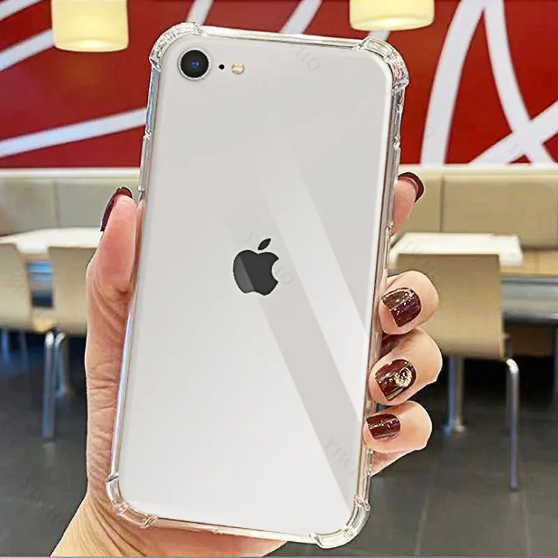 Прозрачный мягкий чехол для телефона Iphone SE 2022 TPU HD прозрачный Se2022 4 7 дюйма A2783
