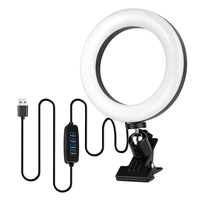 6 3in selfie ring ring light with clip on laptop computer fill lamp for video conference lighting youtube tiktok live streaming