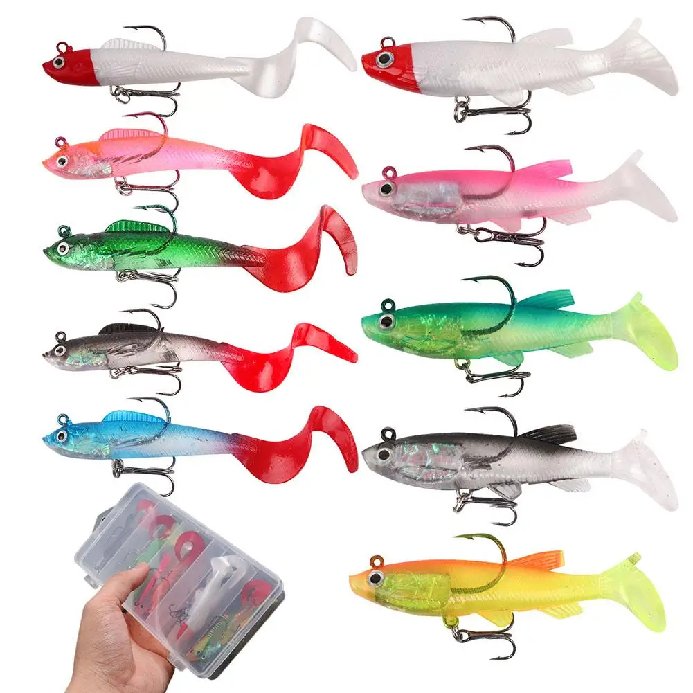 

9g 12.5g Fishing Lures Set Multi-color Soft Bait With Single Hook Fishing Gift For Perch Trout Pike