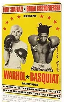 

Металлический знак, металлический знак, Энди, Warhol, Basquiat боксерский плакат, Арт, 12X8 дюймов, винтажный жестяной знак