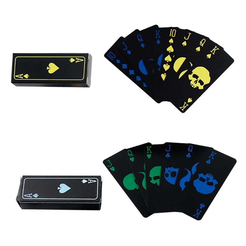 

Playing Card Waterproof Cards PVC Fluorescent Card Novelty Game Tools for Family Game Party