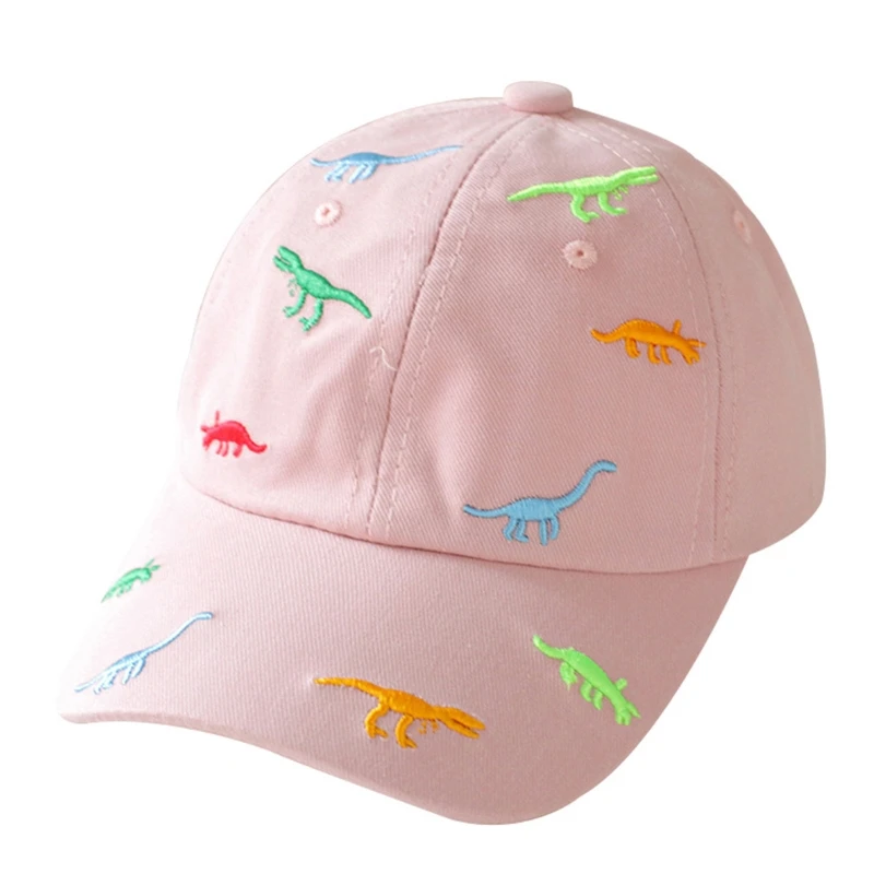 

Toddler Sun Hat Embroidery Baseball Cap with Dinosaur Pattern Sun Protection Baseball Hat Skin Friendly Beach Visor Hats