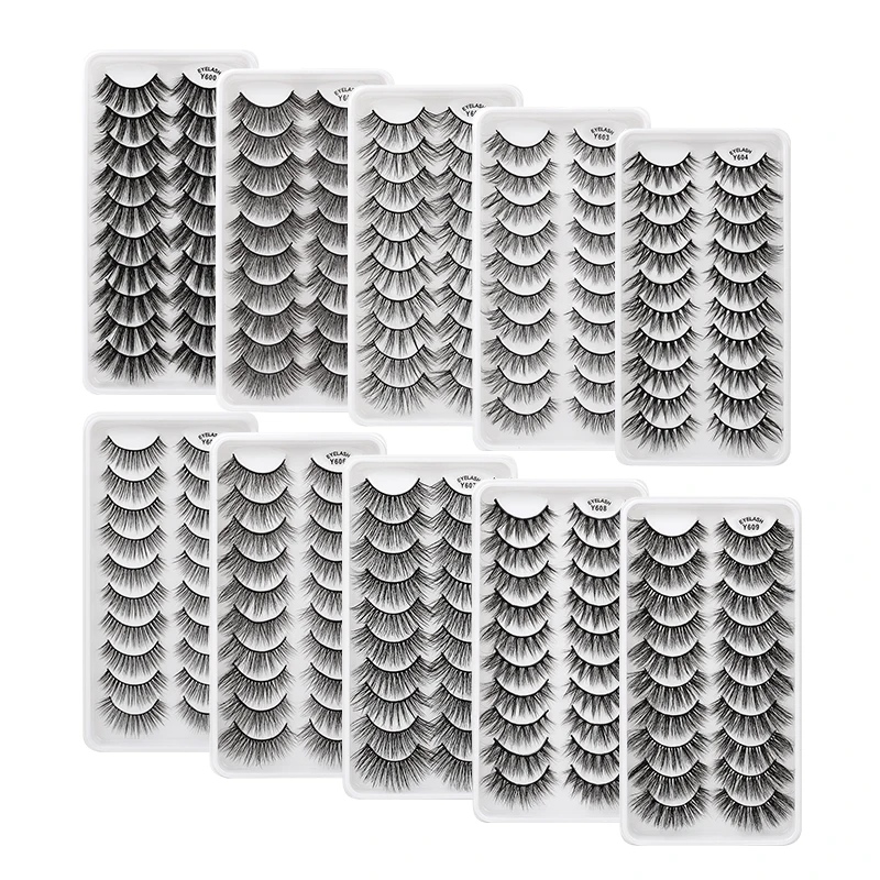 

100 Pairs Wholesale 3D Mink Lashes Natural Eyelash Dramatic False Eyelashes Faux Cils Makeup Fake Eyelash Extension maquiagem