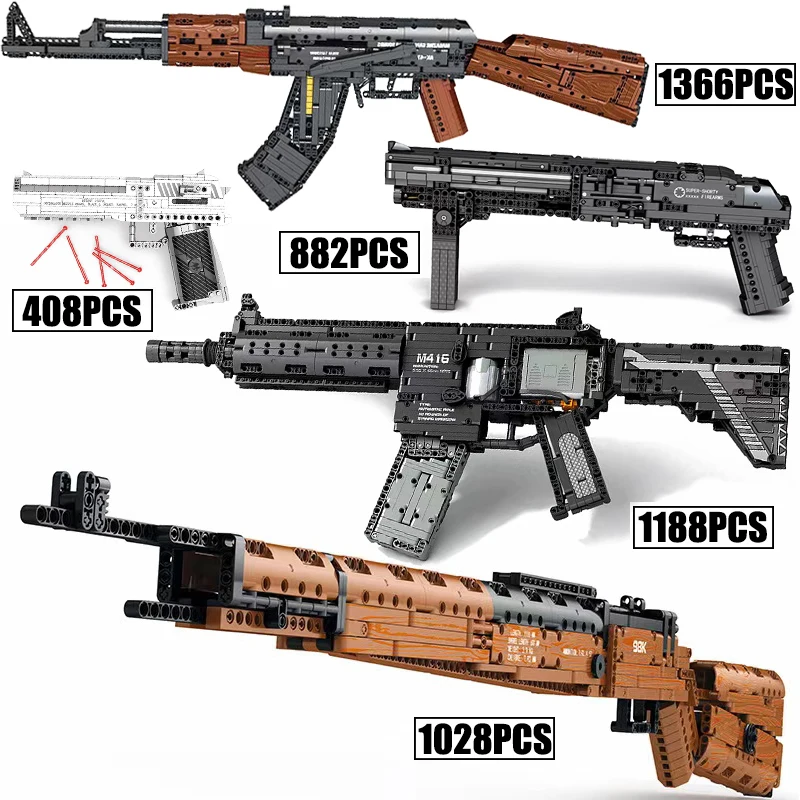 Военная снайперская винтовка строительные блоки AWM Desert Eagle пистолет