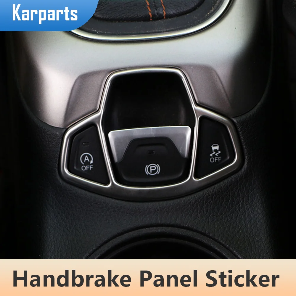 

Stainless Steel Car Hand Bake Panel Sticker Cover Decoration Trim for Jeep Renegade 2014 - 2021 AT Interior Accessories
