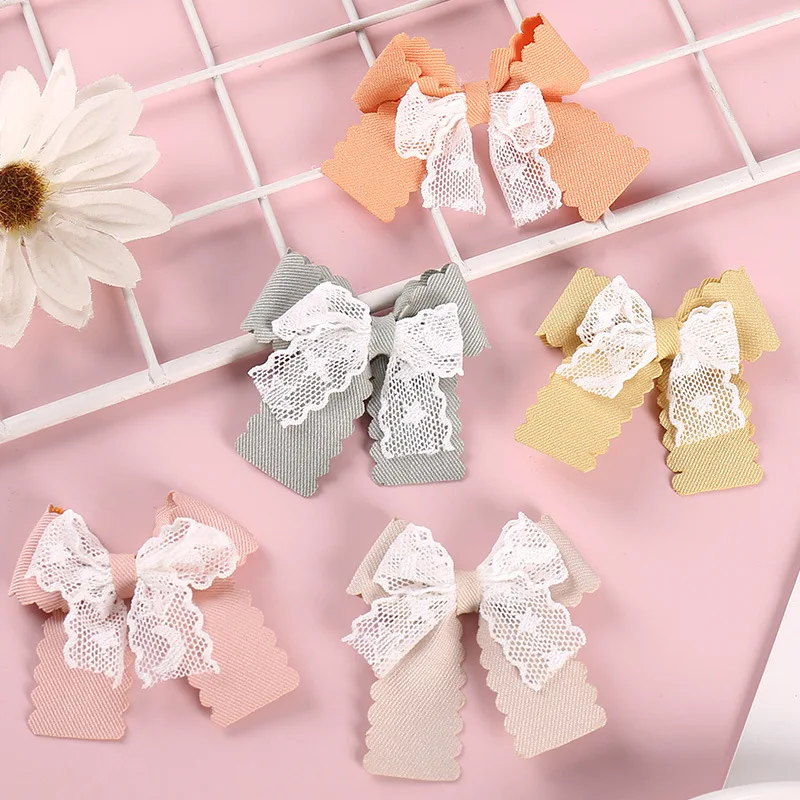 10 Pcs 4*5cm Ribbon Bow Pet Bowknot Craft Gift DIY Wedding Decor Hair Accessories