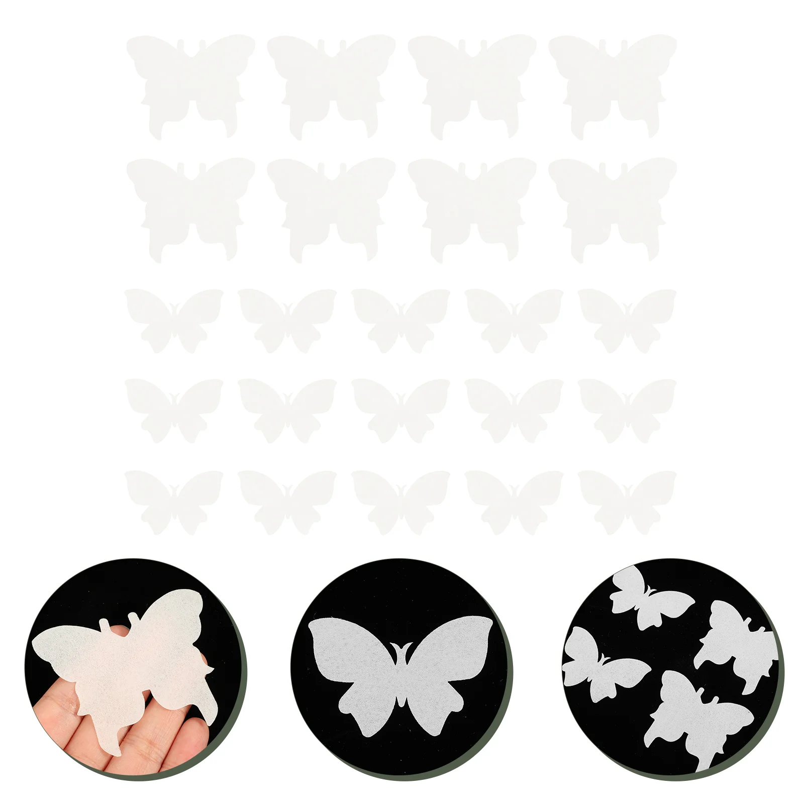 

Glutinous Rice Paper Florets Cake Dessert Toppers Wedding Decorative Ornaments Butterflies Shaped Decors