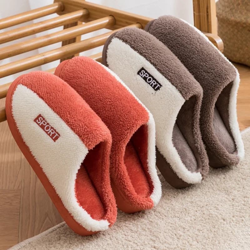 

Winter Warm Women Home Fluffy Slippers Furry Shoes Flats Slides Female Faux Fur House Mute Plush Pantuflas Bedroom Chaussons