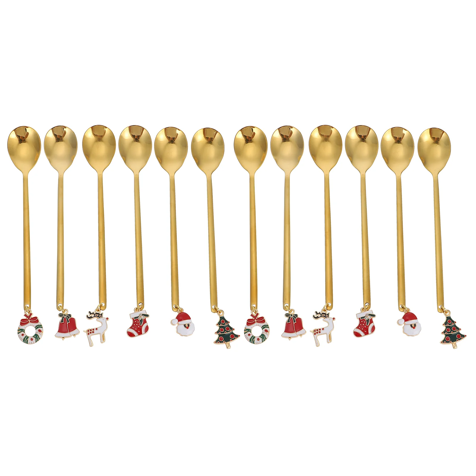 

Spoon Christmas Cocktail Coffee Tea Stirrers Party Xmas Stirrer Tablespoon Steel Stainless Teaspoon Honey Espresso Metal Dessert