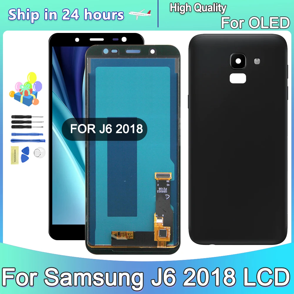 5 6-дюймовый ЖК-дисплей OLED J600 для Samsung Galaxy J6 2018 J600F/DS дигитайзер сенсорного экрана