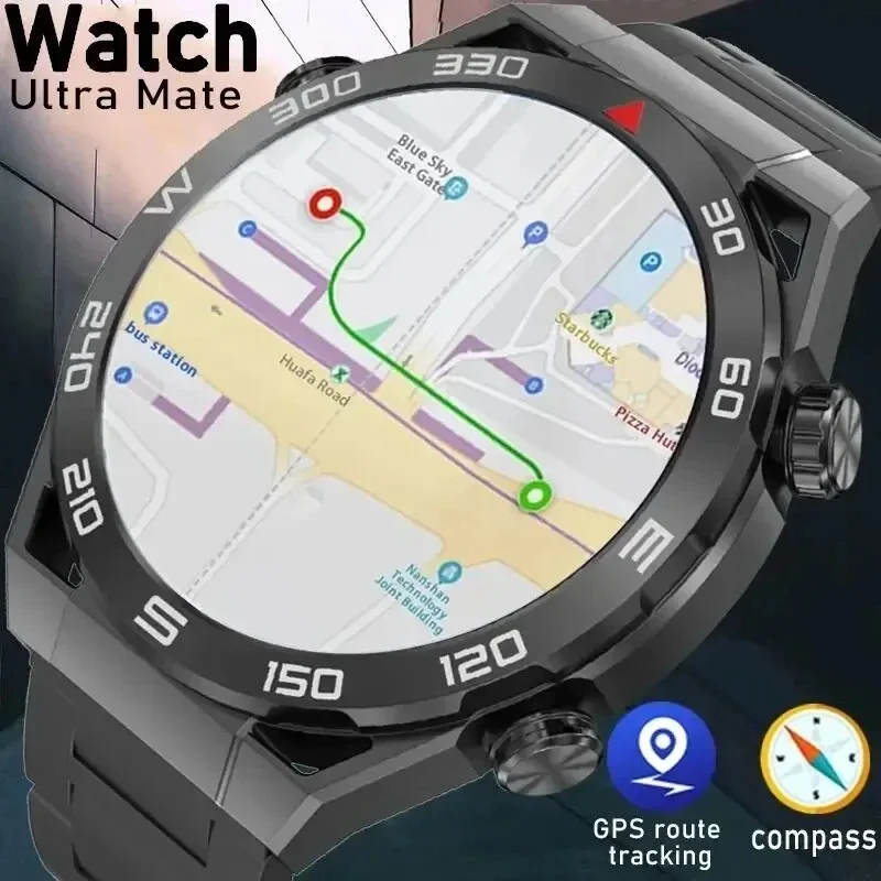 2024 Новые Мужские Умные Часы С GPS-трекером Bluetooth-вызовом Фитнес-трекером Полный