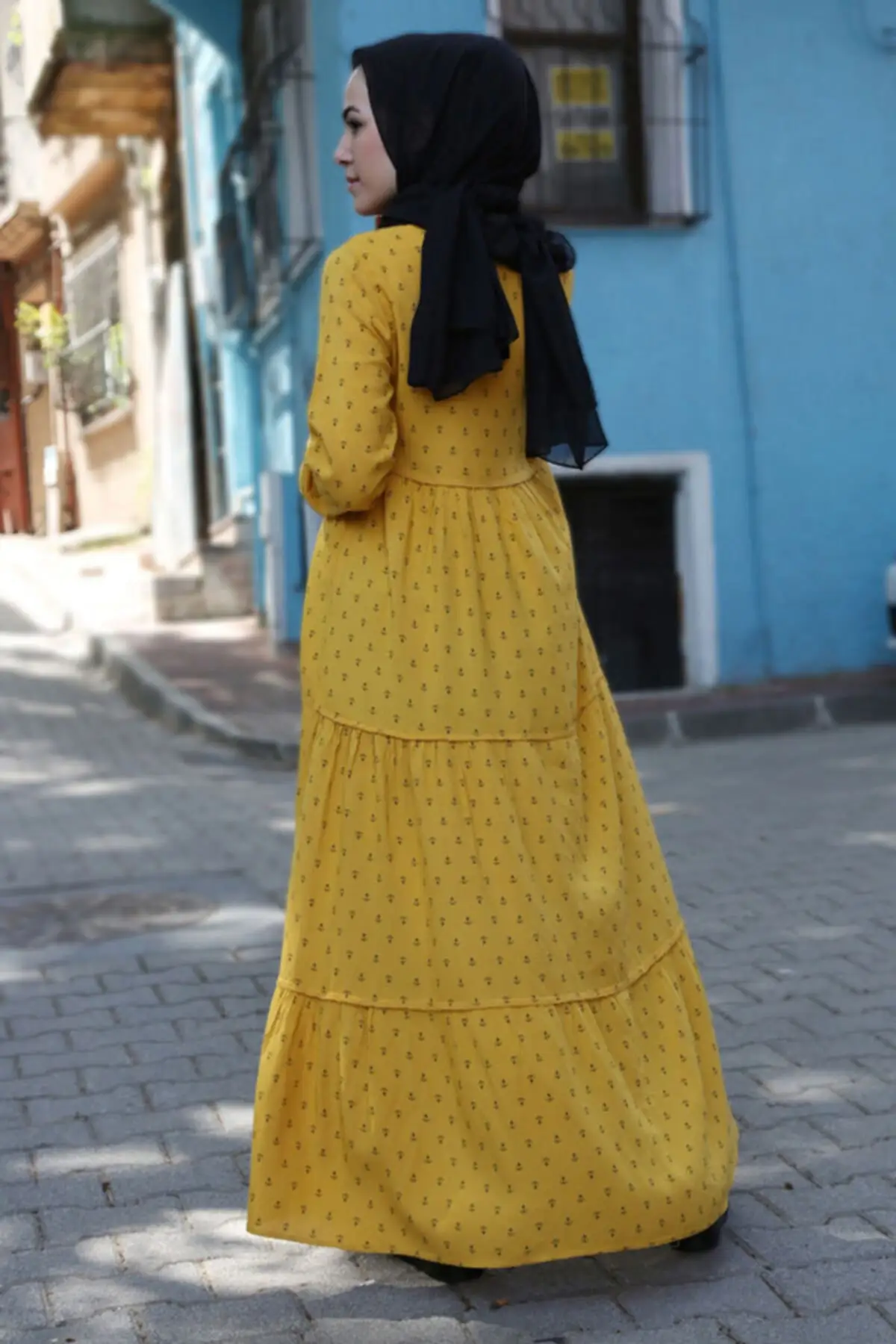 

1627 Hijab Lace Collar Dress Fashion Muslim Women Hijab Dress