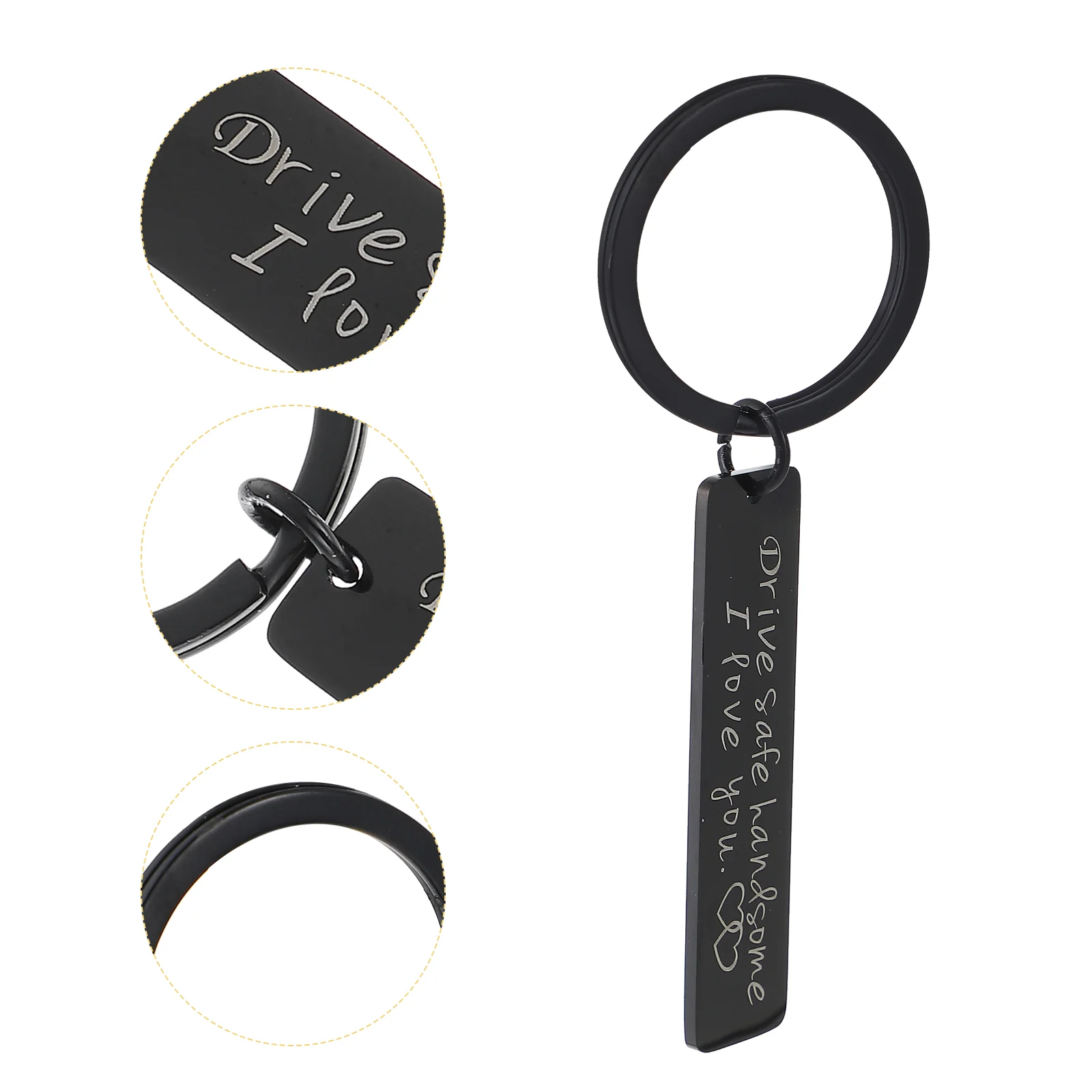 

Key Chain Keychain Gift Stainless Steel Keyholder Decor Adornment Bag Pendant Delicate Ring