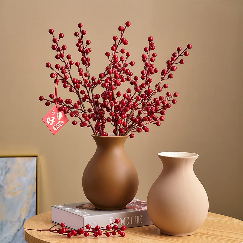 

Nordic Ceramic Vase 20cm Pampas Grass Vase Flower Ware Hydroponic Container Ornaments for Home Living Room Bedroom Balcony