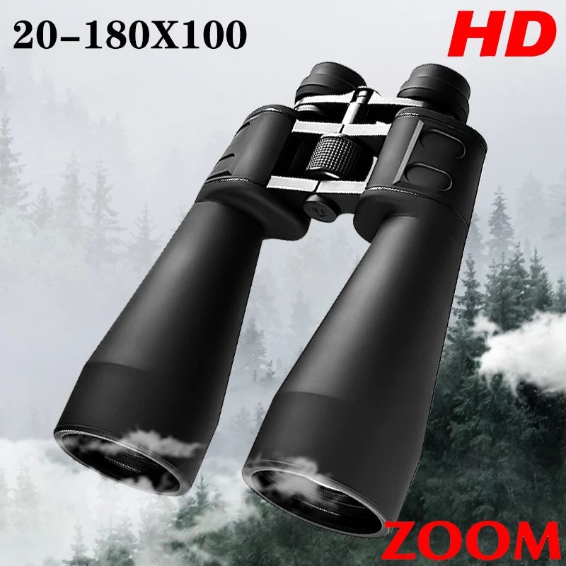 

2023 Zoom20-180X100 профессиональный телескоп HD мощный бинокль ночное видение водонепроницаемый бинокль для телефона на большие расстояния