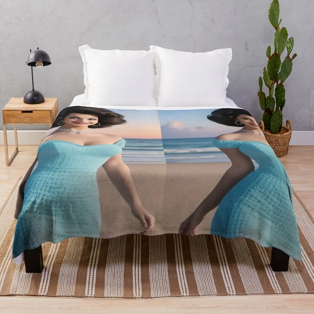 Annette Funicello арт Плед Рождественские украшения Лохматые дизайнерские одеяла для