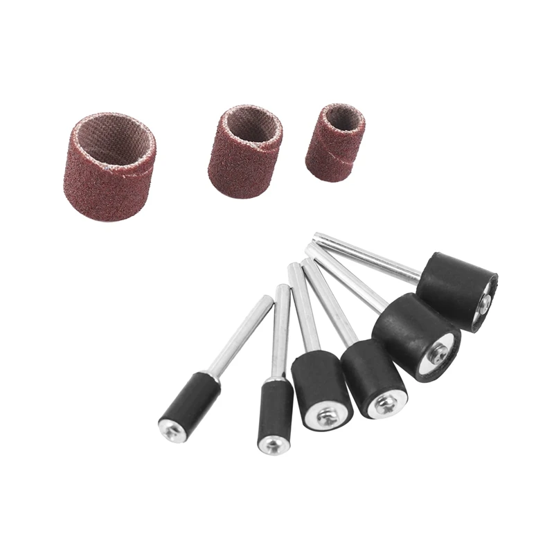 Новый набор для шлифования барабанов Jumbo 51pc подходит Dremel с резиновыми оправками