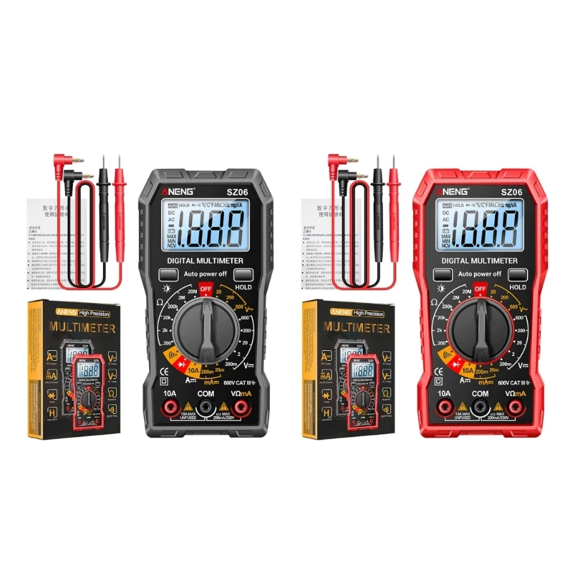 

Ammeter Ohm Tester Meter Diode Meter with Data Hold AutoOff Function