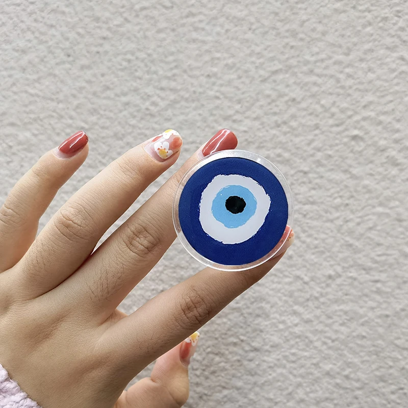 ins korea turkish lucky blue evil eye folding mobile phone grip stand holder for iphone 11 samsung huawei clear griptok bracket free global shipping