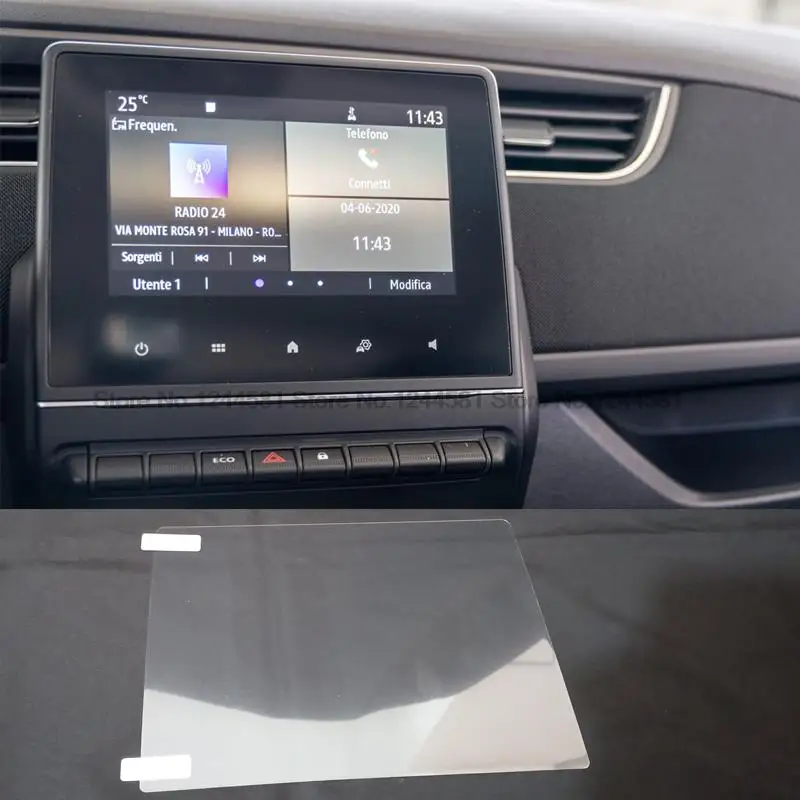 

PET screen protector For Renault Zoe Easy Link/Clio 5/Captur 2/Arkana Easy Link 2020-2023 7 inch car infotainment GPS navigation