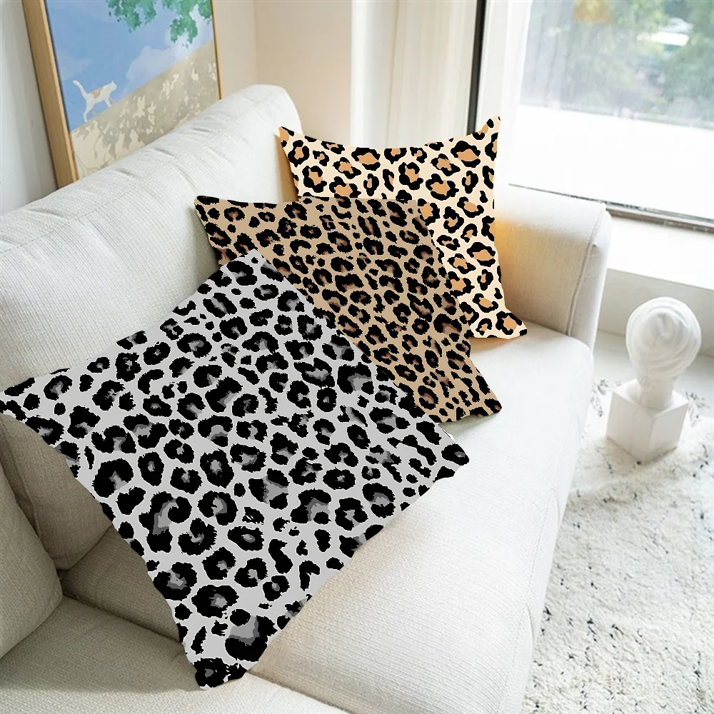 Наволочка с леопардовым принтом наволочка в скандинавском винтажном стиле