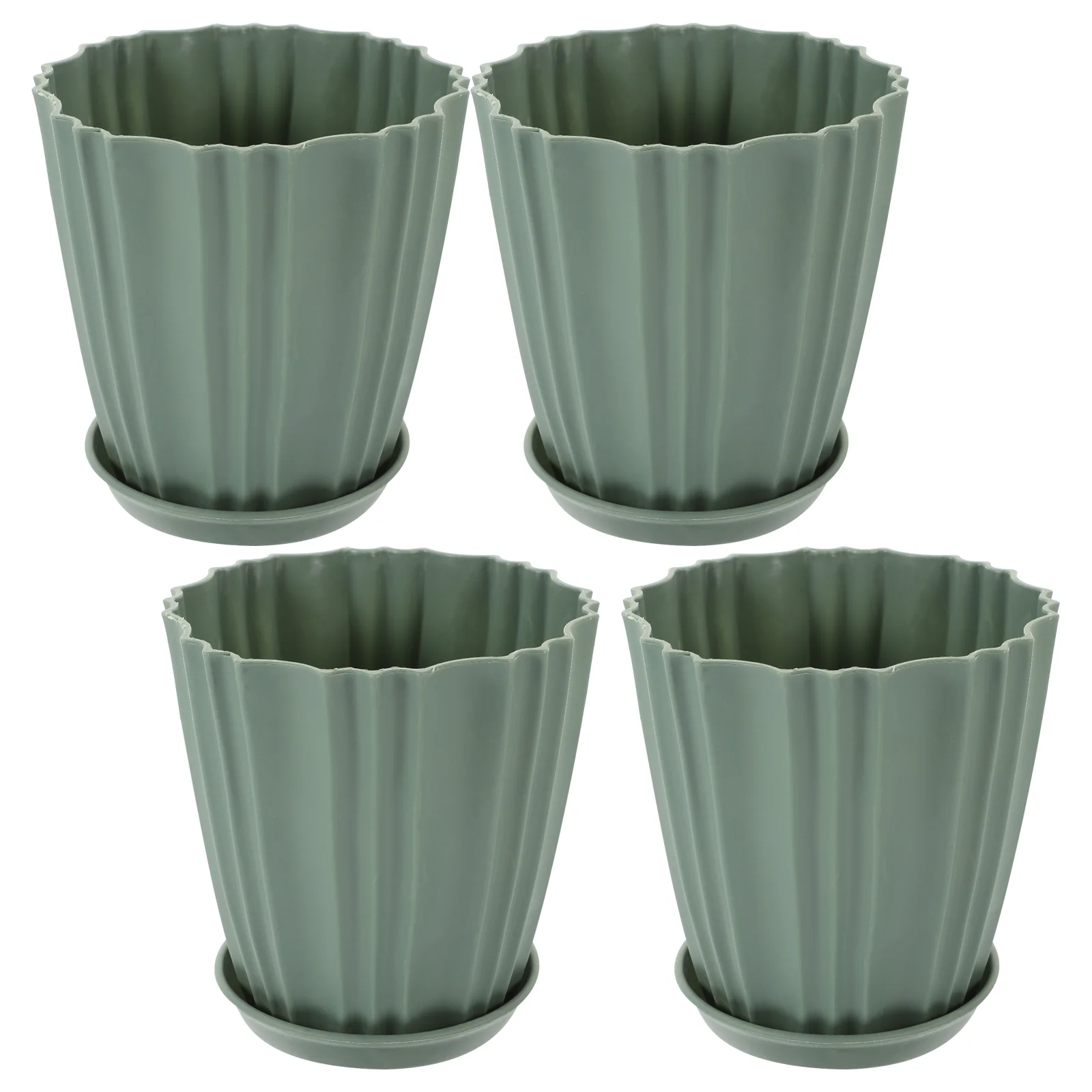 

4 Sets Flower Pot Plastic Succulents Anti-aging Tray Planter Funny Pots Craft Flowerpot Cactus