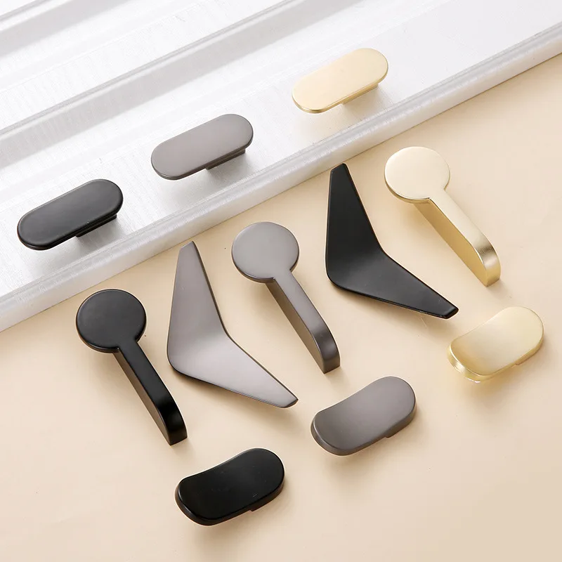 

Creativity Drawer Handle Knob Gold Grey Black Triangle for House Hotel Apartment Pull Wardrobe Dresser Cupboard Closet Door