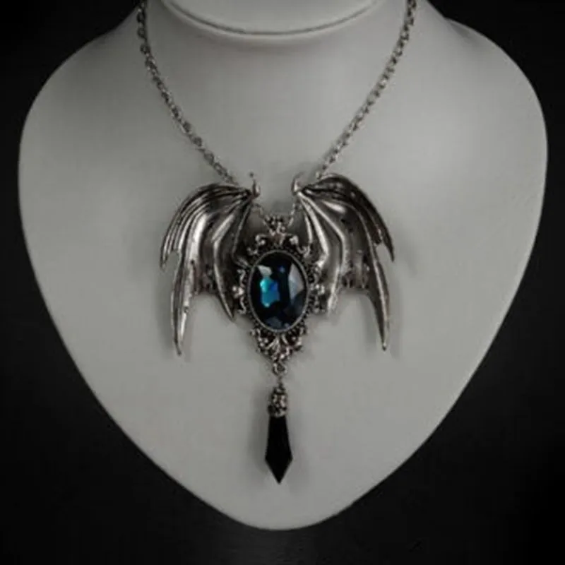 Женское Ожерелье с крыльями летучая мышь в готическом стиле