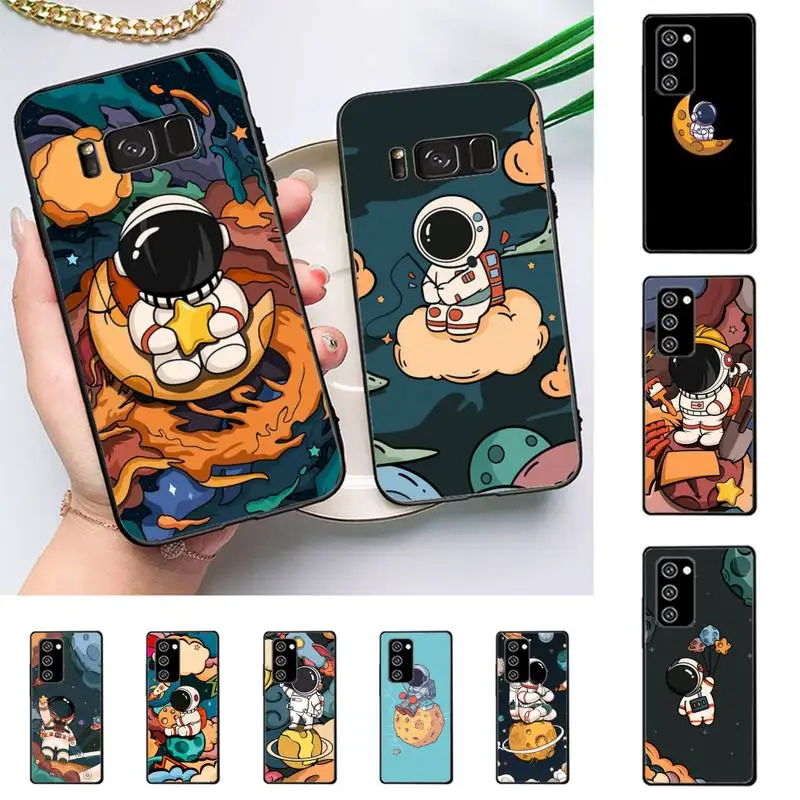 

Cute Space Astronaut Planet Phone Case for Samsung J 2 3 4 5 6 7 8 prime plus 2018 2017 2016 core